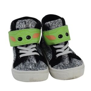 Kids The Mandalorian Baby Yoda High Top Sneakers‎ Shoes Size 8